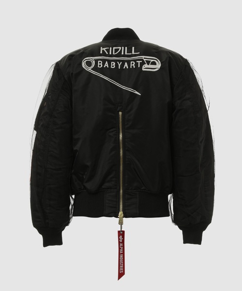 KIDILL(キディル)の「KIDILL × ALPHA INDUSTRIES COLLABORATION BABYART MA-1 FLIGHT JACKET EMBROIDERED PATCH ARTWORK BY TREVOR BROWN(MA-1・メンズ・ブラック・44)」の4枚目の写真