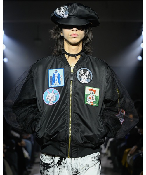 KIDILL(キディル)の「KIDILL × ALPHA INDUSTRIES COLLABORATION BABYART MA-1 FLIGHT JACKET EMBROIDERED PATCH ARTWORK BY TREVOR BROWN(MA-1・メンズ・ブラック・44)」の3枚目の写真