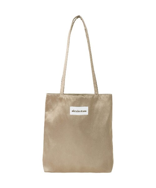 ALEXIA STAM(アリシアスタン)の「Satin Tote Bag /サテントートバッグ(ショルダーバッグ・レディース・ピンク系/アイボリー/ブラウン/ブルー・FREE)」の19枚目の写真