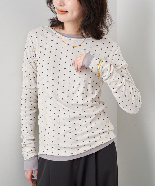 MILLER（ミラー）の「《追加2》miller SLOBE別注 SHEER RIB クルーネック（Tシャツ/カットソー・レディース・ホワイト/アイボリー/レッド/ライトグレー・FREE）」の3枚目の写真