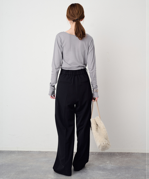 MILLER（ミラー）の「《追加2》miller SLOBE別注 SHEER RIB クルーネック（Tシャツ/カットソー・レディース・ホワイト/アイボリー/レッド/ライトグレー・FREE）」の8枚目の写真