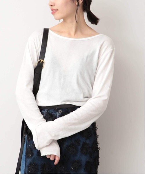 MILLER（ミラー）の「《追加2》miller SLOBE別注 SHEER RIB クルーネック（Tシャツ/カットソー・レディース・ホワイト/アイボリー/レッド/ライトグレー・FREE）」の16枚目の写真