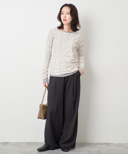 MILLER（ミラー）の「《追加2》miller SLOBE別注 SHEER RIB クルーネック（Tシャツ/カットソー・レディース・ホワイト/アイボリー/レッド/ライトグレー・FREE）」の17枚目の写真