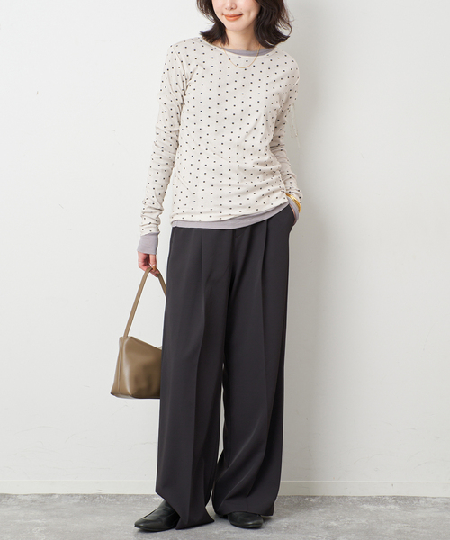 MILLER（ミラー）の「《追加2》miller SLOBE別注 SHEER RIB クルーネック（Tシャツ/カットソー・レディース・ホワイト/アイボリー/レッド/ライトグレー・FREE）」の18枚目の写真