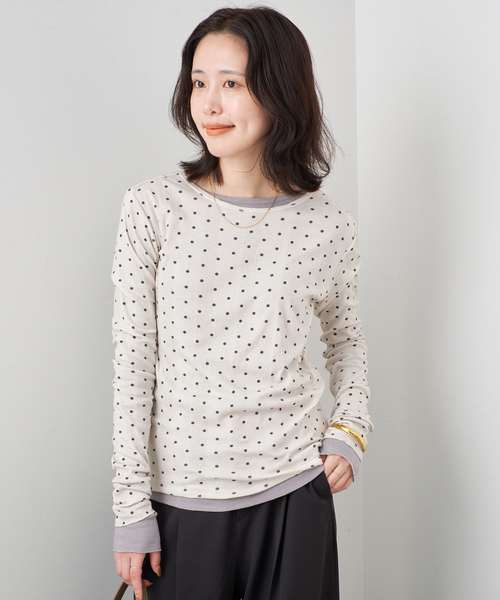 MILLER（ミラー）の「《追加2》miller SLOBE別注 SHEER RIB クルーネック（Tシャツ/カットソー・レディース・ホワイト/アイボリー/レッド/ライトグレー・FREE）」の21枚目の写真