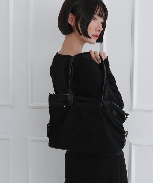 by muni:r(バイ ムニール)の「レーススクエアリボンスリムニット/2026 AW COLLECTION(Tシャツ/カットソー・レディース・ブラック/グレー/アイボリー・FREE)」の19枚目の写真