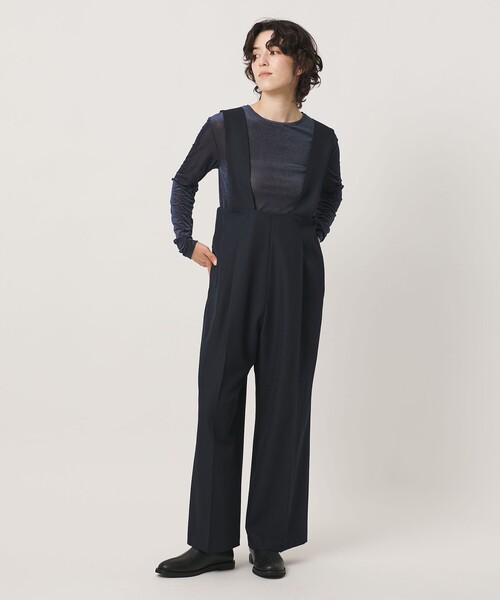 MARW UNITED ARROWS(マルゥ ユナイテッドアローズ)の「<MARW UNITED ARROWS>シアー ベロア リブ ロングスリーブ カットソー(Tシャツ/カットソー・レディース・ワイン/オフホワイト/ネイビー・FREE)」の10枚目の写真