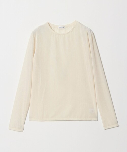 MARW UNITED ARROWS(マルゥ ユナイテッドアローズ)の「<MARW UNITED ARROWS>シアー ベロア リブ ロングスリーブ カットソー(Tシャツ/カットソー・レディース・ワイン/オフホワイト/ネイビー・FREE)」の20枚目の写真