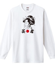 NIPOP（ニポップ） 長袖Tシャツ 芸者 和 プリント インバウンド お土産 ロンT トップス レディース