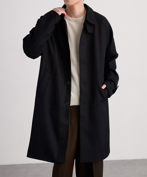 WOOLY HERRINGBONE BALMACAAN COAT（ステンカラーコート）｜WYM LIDNM