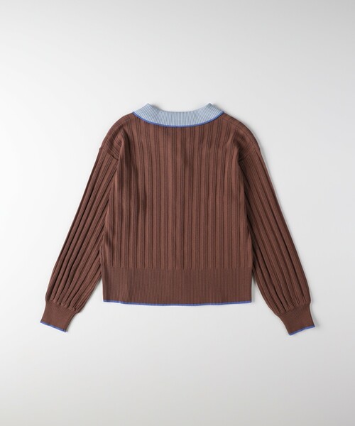 HONEYSUCKLE ROSE(ハニーサックルローズ)の「ハイショクポロ衿セーター(ニット/セーター・レディース・ブラウン系/ネイビー・04/05)」の15枚目の写真