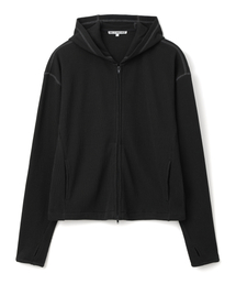 OBJECT STITCH ロングスリーブフードジップアップ [ブラック]