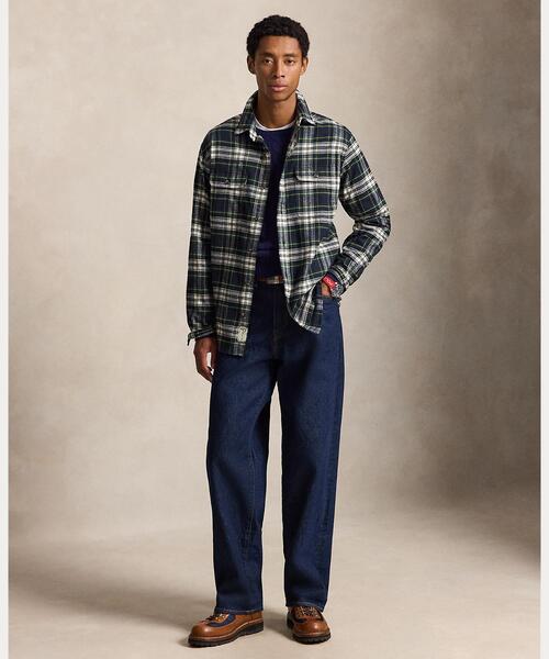 POLO RALPH LAUREN(ポロ ラルフ ローレン)の「クラシック フィット チェック フランネル ワークシャツ(シャツ/ブラウス・メンズ・ネイビー系1・M/S/XL/XS/L)」の8枚目の写真