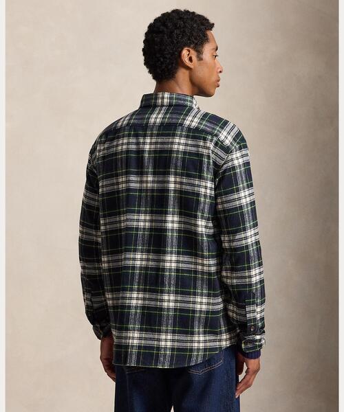 POLO RALPH LAUREN(ポロ ラルフ ローレン)の「クラシック フィット チェック フランネル ワークシャツ(シャツ/ブラウス・メンズ・ネイビー系1・M/S/XL/XS/L)」の7枚目の写真