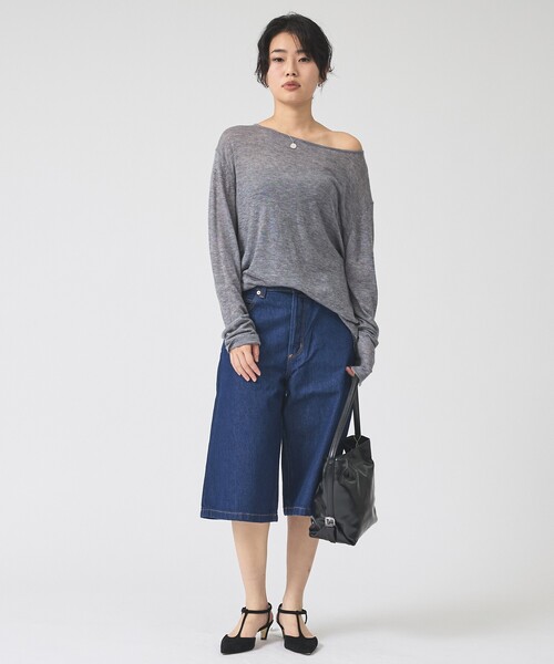 ROLLA'S(ローラス)の「【ROLLA'S / ローラス】CHARLOTTE CULOTTE / デニムハーフパンツ キュロット(デニムパンツ・レディース・インディゴブルー・26/25/24)」の2枚目の写真