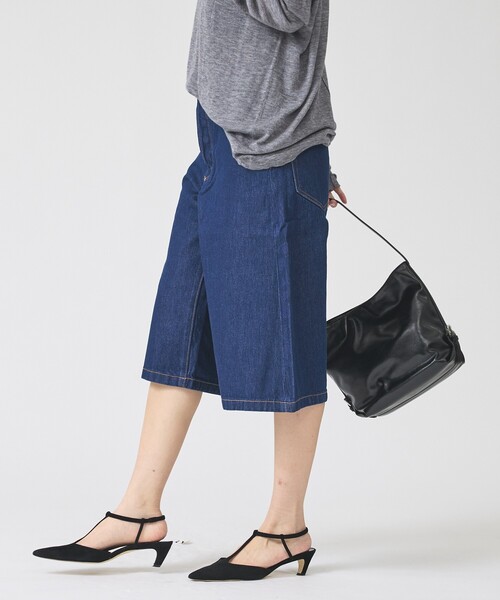 ROLLA'S(ローラス)の「【ROLLA'S / ローラス】CHARLOTTE CULOTTE / デニムハーフパンツ キュロット(デニムパンツ・レディース・インディゴブルー・26/25/24)」の5枚目の写真