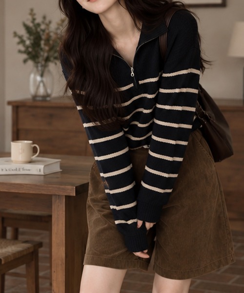 Chiina(チーナ)の「【Chiina】コーデュロイハーフパンツ(その他パンツ・レディース・ブラウン/ベージュ・SMALL/MEDIUM)」の4枚目の写真