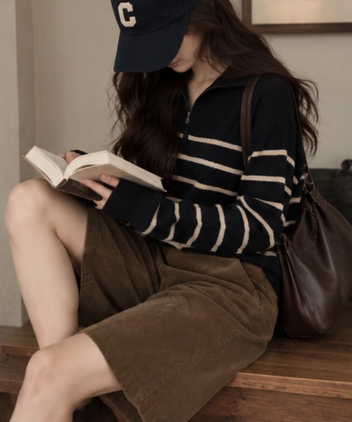 Chiina(チーナ)の「【Chiina】コーデュロイハーフパンツ(その他パンツ・レディース・ブラウン/ベージュ・SMALL/MEDIUM)」の5枚目の写真
