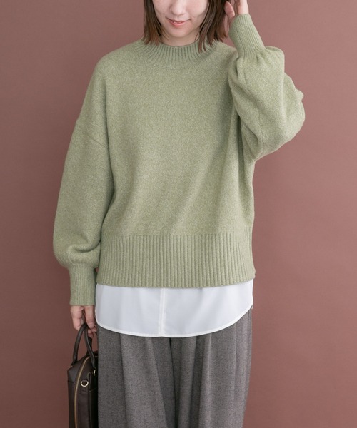 ITEMS URBANRESEARCH(アイテムズ アーバンリサーチ)の「ボリュームスリーブニット(ニット/セーター・レディース・ブルー/オフホワイト/グレー/グリーン・FREE)」の22枚目の写真