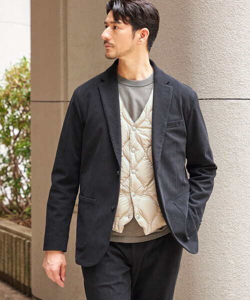 SHIPS(シップス)の「【SHIPS別注】TAION: 〈手洗い可能〉ダウン ジレ(ベスト・メンズ・コバルトブルー/ベージュ/オリーブ/ブラック・MEDIUM/SMALL/X-LARGE/LARGE)」の8枚目の写真
