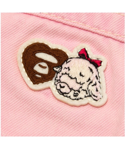 AAPE BY A BATHING APE(エーエイプバイアベイシングエイプ)の「AAPE DENIM PANTS(デニムパンツ・レディース・ライトピンク・MEDIUM/XX-SMALL/SMALL/X-SMALL)」の3枚目の写真