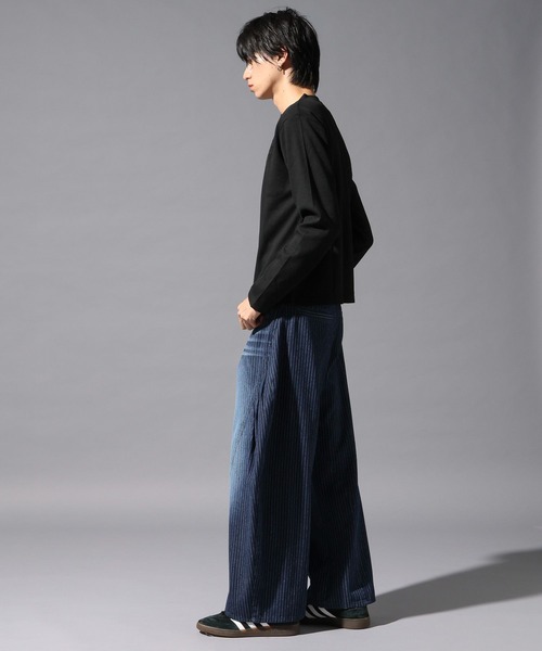 LAND MUSEUM(ランドミュージアム)の「LAND MUSEUM/ゴシックロゴヘンリーT(Tシャツ/カットソー・メンズ・グレー/ブラック・LARGE/MEDIUM)」の9枚目の写真