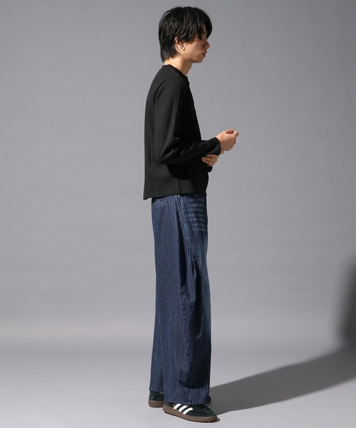 LAND MUSEUM(ランドミュージアム)の「LAND MUSEUM/ゴシックロゴヘンリーT(Tシャツ/カットソー・メンズ・グレー/ブラック・LARGE/MEDIUM)」の10枚目の写真