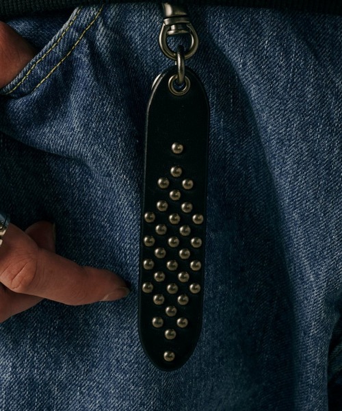CALEE キャリー　キーリング　キーホルダー　キーチェーン CALEE/キャリー ROUND STUDS LEATHER KEY RING ＜TYPE B＞ ラウンド
