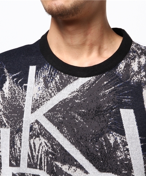 WRAPINKNOT(ラッピンノット)の「ニット アート Tシャツ(Tシャツ/カットソー・メンズ・ダークブルー/スカイブルー・3)」の5枚目の写真