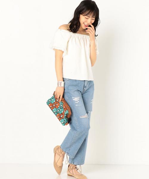 Lee(リー)の「Leeタックワイドパンツ(コバルトブルー)/Lee TUCK WIDE PT 75(デニムパンツ・レディース・コバルトブルー・MEDIUM/SMALL)」の5枚目の写真