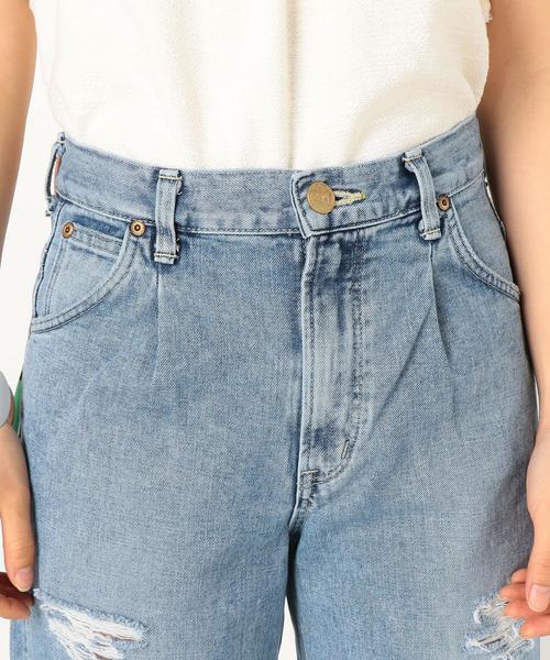 Lee(リー)の「Leeタックワイドパンツ(コバルトブルー)/Lee TUCK WIDE PT 75(デニムパンツ・レディース・コバルトブルー・MEDIUM/SMALL)」の6枚目の写真
