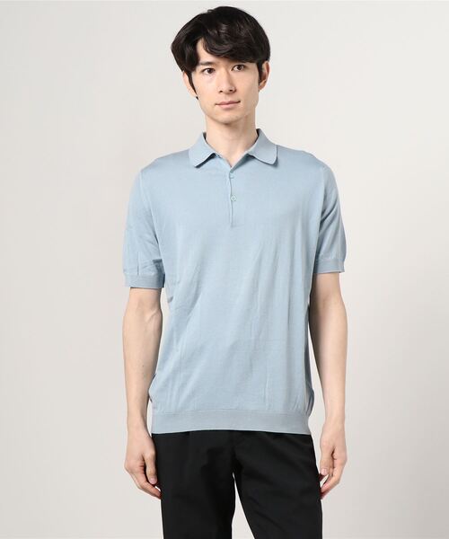 JOHN SMEDLEY(ジョンスメドレー)の「JOHN.S:POLO/N S/S(ポロシャツ・メンズ・ネイビー/ホワイト/ブラック/ライトブルー・MEDIUM/SMALL/LARGE)」の3枚目の写真