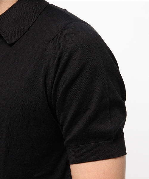 JOHN SMEDLEY(ジョンスメドレー)の「JOHN SMEDLEY: 【SEA ISLAND COTTON】 ニットポロシャツ(ポロシャツ・メンズ・ホワイト/ブラック/ライトブルー/ネイビー・MEDIUM/SMALL)」の9枚目の写真