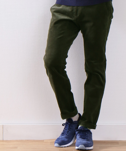 MYSELF ABAHOUSE（マイセルフアバハウス）の「ストレッチコールパンツ | マイセルフ（その他パンツ・メンズ・ネイビー/ベージュ/カーキ・LARGE/MEDIUM/SMALL）」の2枚目の写真