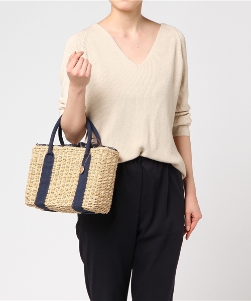 N.（N. Natural Beauty Basic）（エヌエヌナチュラルビューティーベーシック）の「【and GIRL 4月号掲載】《Limp》スクエアメイズトートバッグ（トートバッグ・レディース・ブラック系その他/ネイビー・ﾌﾘ-）」の12枚目の写真