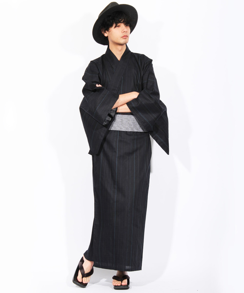 8(eight)(エイト)の「浴衣3点セット 帯 下駄 セット(浴衣・メンズ・A/C/D/E/B/F/H/J/L/K/G/I・LARGE/MEDIUM/X-LARGE)」の2枚目の写真