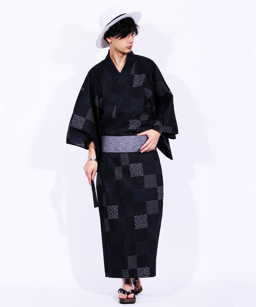 8(eight)(エイト)の「浴衣3点セット 帯 下駄 セット(浴衣・メンズ・A/C/D/E/B/F/H/J/L/K/G/I・LARGE/MEDIUM/X-LARGE)」の6枚目の写真