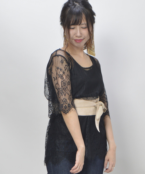 archives（アルシーヴ）の「レースプルオーバーアンサンブル（ワンピース・レディース・オフホワイト/ブラック・MEDIUM）」の3枚目の写真