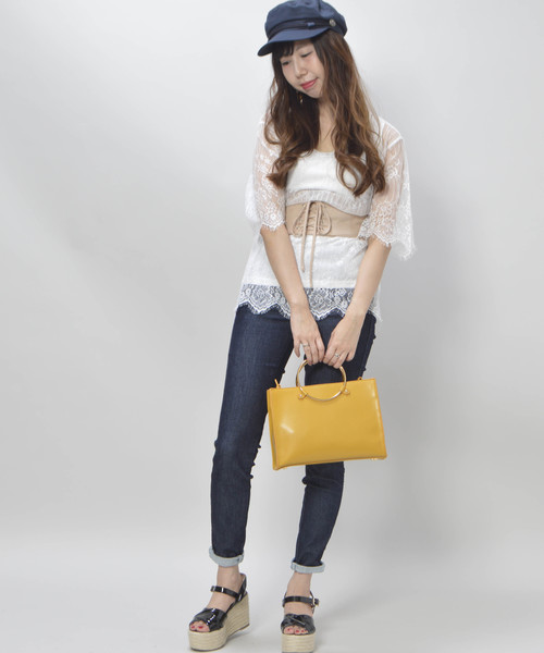 archives（アルシーヴ）の「レースプルオーバーアンサンブル（ワンピース・レディース・オフホワイト/ブラック・MEDIUM）」の4枚目の写真