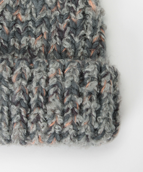 LBC(エルビーシー)の「ファーポンポンニットワッチ(ニットキャップ/ビーニー・レディース・グレー/ベージュ/ネイビー・ONE SIZE)」の6枚目の写真