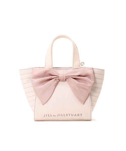 JILL by JILL STUART（ジルバイジルスチュアート）の「MASSIVE RIBBON TOTE BAG（SMALL）（トートバッグ・レディース・ライトピンク/レッド/ブラック系その他・ﾌﾘ-）」の3枚目の写真