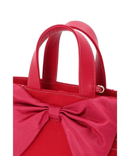 JILL by JILL STUART（ジルバイジルスチュアート）の「MASSIVE RIBBON TOTE BAG（SMALL）（トートバッグ・レディース・ライトピンク/レッド/ブラック系その他・ﾌﾘ-）」の10枚目の写真