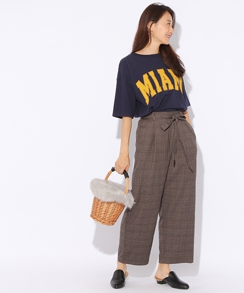 niko and...(ニコアンド)の「TRチェックリボンコクーンパンツ(その他パンツ・レディース・チャコール/ブラック/ブラウン/ベージュ・3/4)」の14枚目の写真