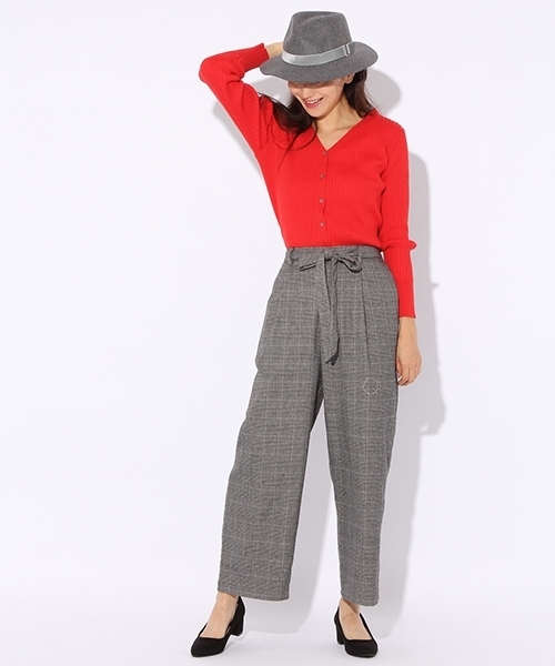 niko and...(ニコアンド)の「TRチェックリボンコクーンパンツ(その他パンツ・レディース・チャコール/ブラック/ブラウン/ベージュ・3/4)」の15枚目の写真