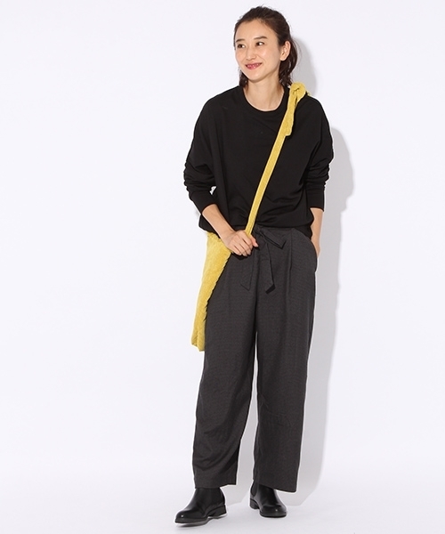 niko and...(ニコアンド)の「TRチェックリボンコクーンパンツ(その他パンツ・レディース・チャコール/ブラック/ブラウン/ベージュ・3/4)」の16枚目の写真