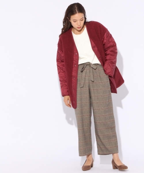 niko and...(ニコアンド)の「TRチェックリボンコクーンパンツ(その他パンツ・レディース・チャコール/ブラック/ブラウン/ベージュ・3/4)」の19枚目の写真