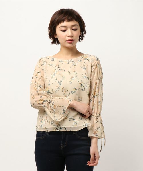 Mystrada マイストラーダ の フラワーオーガンジーブラウス シャツ ブラウス Wear