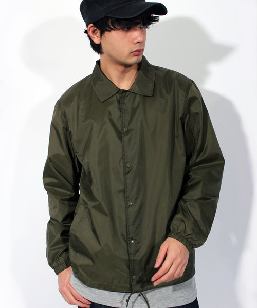 ８(eight)（エイト）の「ナイロン コーチジャケット（ナイロンジャケット・メンズ・ブラック/ネイビー/ワイン/カーキ・SMALL/MEDIUM/LARGE）」の3枚目の写真