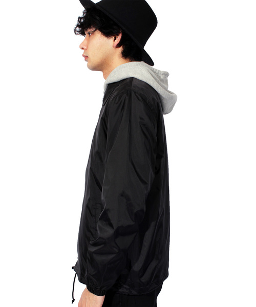 ８(eight)（エイト）の「ナイロン コーチジャケット（ナイロンジャケット・メンズ・ブラック/ネイビー/ワイン/カーキ・SMALL/MEDIUM/LARGE）」の11枚目の写真