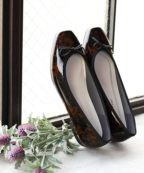 JELLY BEANS（ジェリービーンズ）の「スクエアトゥバレエ<ふわさら>(103-1370)JELLY BEANS(ジェリービーンズ)（バレエシューズ・レディース・ブラック/グリーン/パープル/マルチ/ブラウン系その他・22/22.5/23/23.5/24/24.5/25）」の3枚目の写真